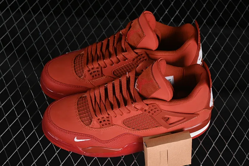All categories Air Jordan Jordan series basketball shoes Air Jordan 4 cost-effective version Nigel Sylvester x Air Jordan 4 OG "Brick By Brick" AJ4 Joe 4 orange brown HF4340-800